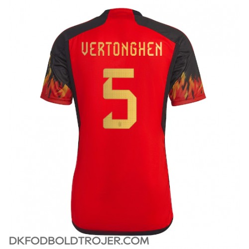 Billige Belgien Jan Vertonghen #5 Hjemmebane Fodboldtrøjer VM 2022 Kortærmet